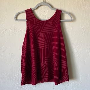 Anthropologie velvet swing tank top